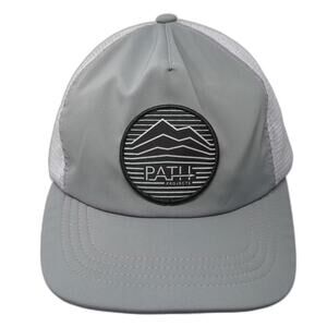 Path Projects 5 Panel Gray Hat One Size Adjustable Mesh Back Mountain Patch